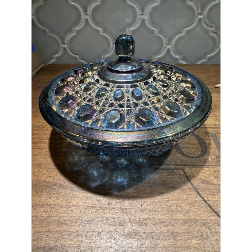 Vintage Indiana Glass  in the Windsor / "Button & Cane" pattern